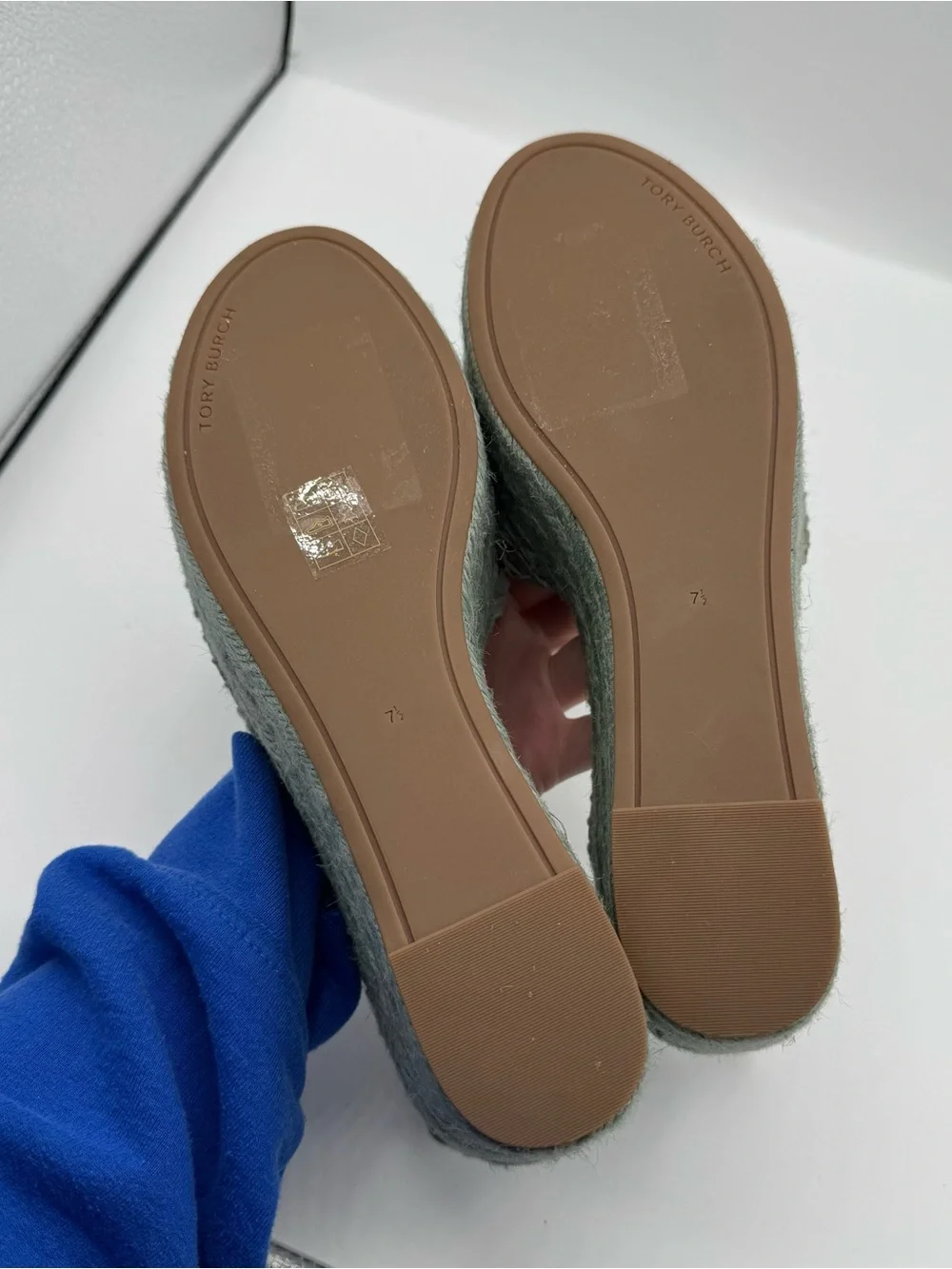 Tory Burch Adey Woven Jute Platform Espadrille Sandals mint green resortwear